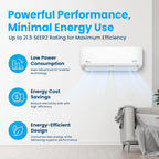 LETO Series Mini Split Air Conditioner Heat Pump, 12000 BTU 110/120V, Inverter, Works with Alexa, SEER2 20.8, 1, Customized