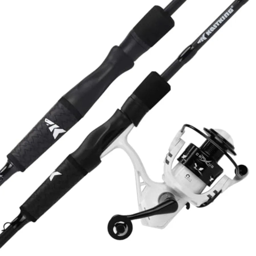 Crixus Fishing Rod and Reel Combo, High Performance Spinning & Baitcaster Combo, IM6 Graphite 2Pc Blanks, Zirconium Oxide Rings,