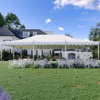20x40 Party Tent Heavy Duty Waterproof | Large Wedding Tent for 120 People, Fire Retardant PVC Canopy with 3 Reinforced Poles,