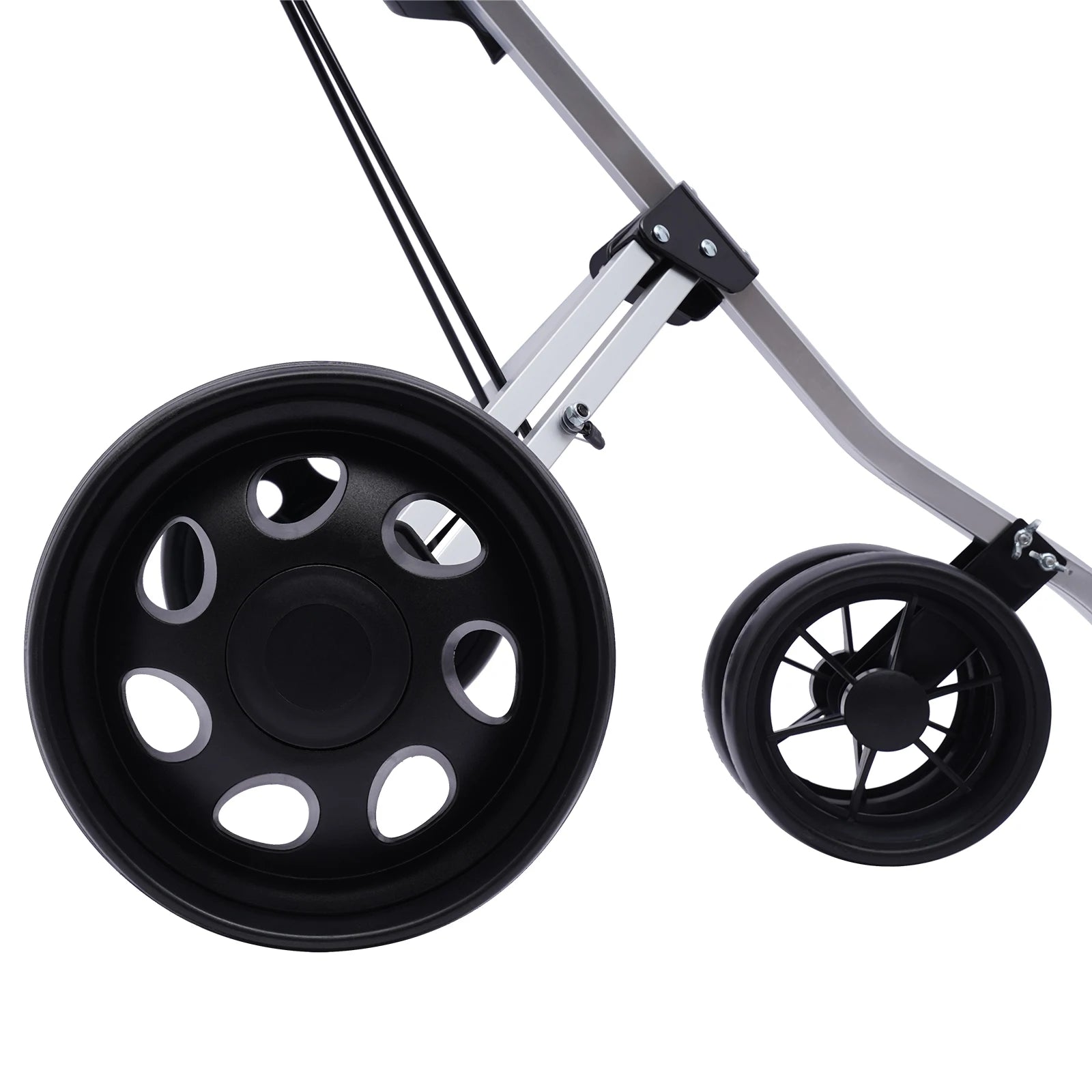 3-Wheel Golf Push Cart Lightweight Push Pull Golf Cart Trolley Sturdy Foldable Lightweight