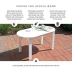 White Jayde Adirondack Style Coffee Table, 18.11 Depth x 35.24 Width x 18.11 Height