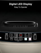 Save Energy Full Automatic Glod Washing Machine with LED Display 17.7 lbs Portable Washer Drain Pump 10 Programs&8 Water Levels