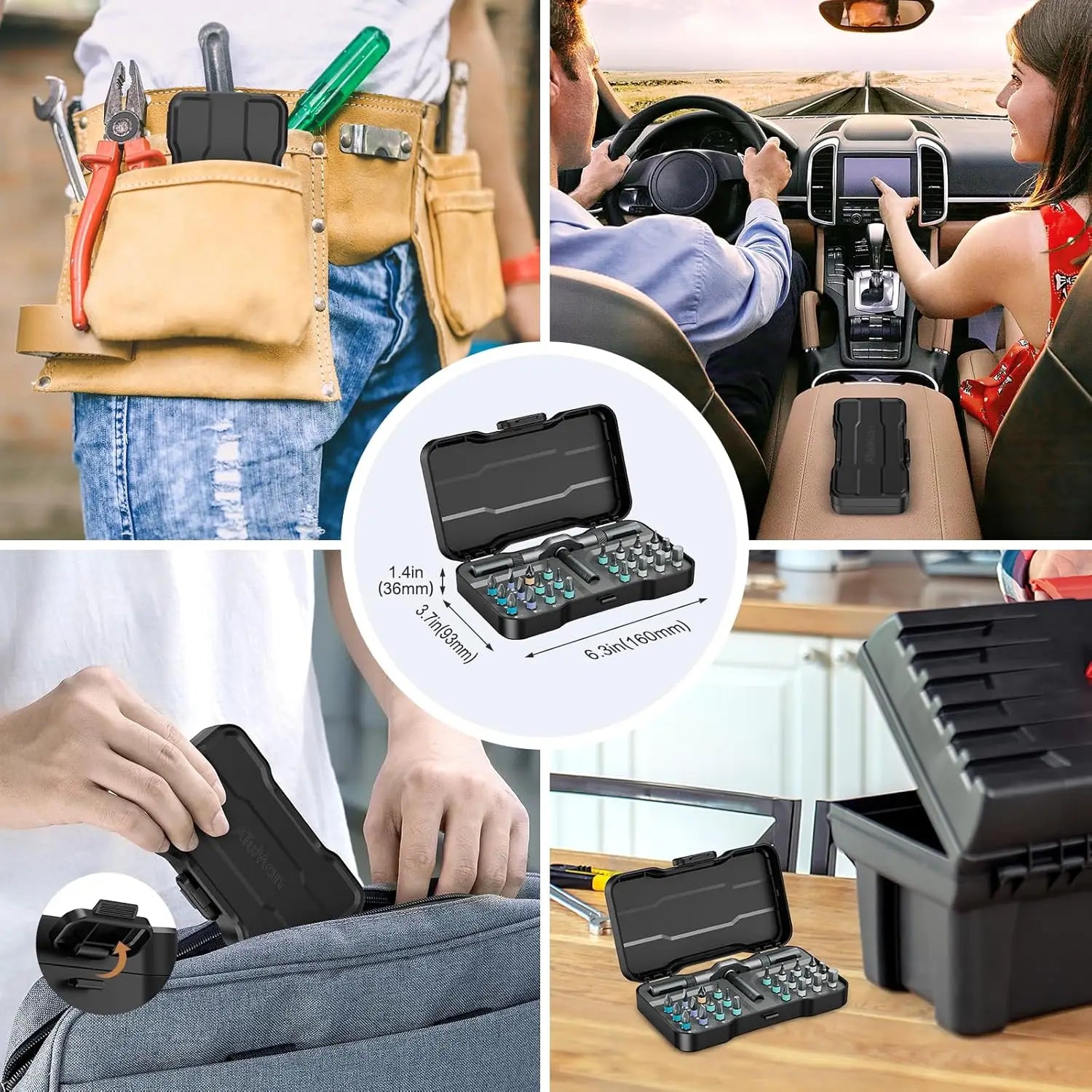 24-in-1 Multifunctional Screwdriver and Ratchet Wrench Set Magnetic Tip Hand Tools Set Home DIY Various Tasks Maintenance Kit