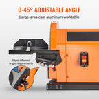 SucceBuy Belt Disc Sander Combo with 5A/4.3A/2.5A Induction Motor Belt Sanding Machine Woodworking Deburring Grinder Combo Bench