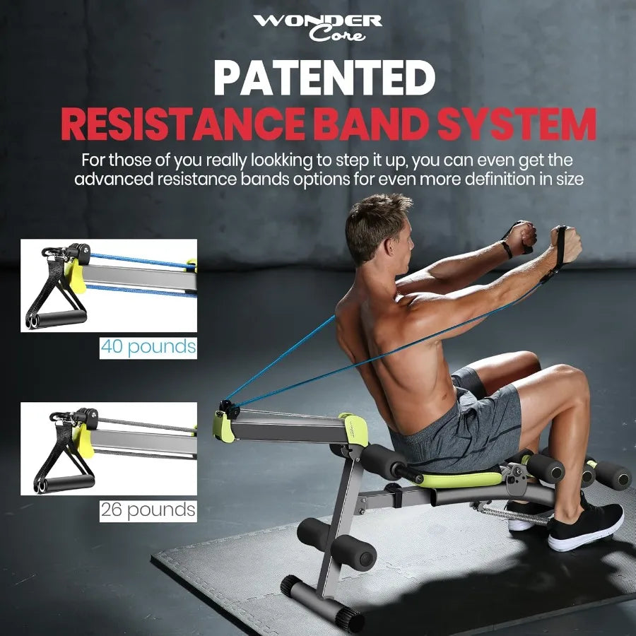 Ab Workout Equipment, Adjustable Ab Machine for Stomach Workout, Sit Up Exercise Equipment for Home Workouts, Abdominal Trainer,