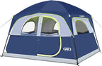 Tents 6 Person Waterproof Windproof Easy Setup,Double Layer Family Camping Tent with 1 Mesh Door & 5 Large Mesh Windows
