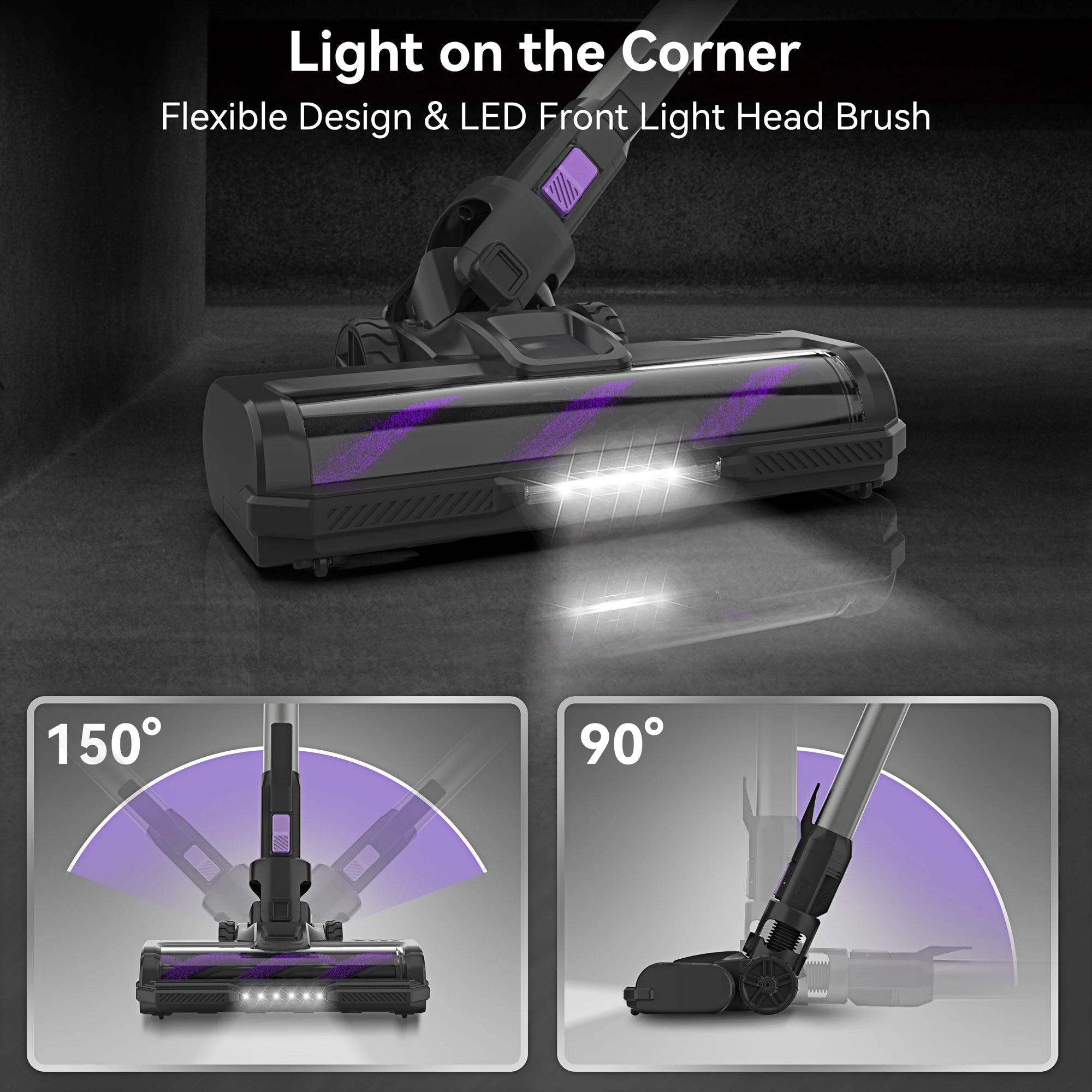 INSE S10P Cordless Vacuum Cleaner, 6-in-1 Stick Vacuum with 26Kpa 350W Suction, Rechargeable Vacuum Cleaners for Home