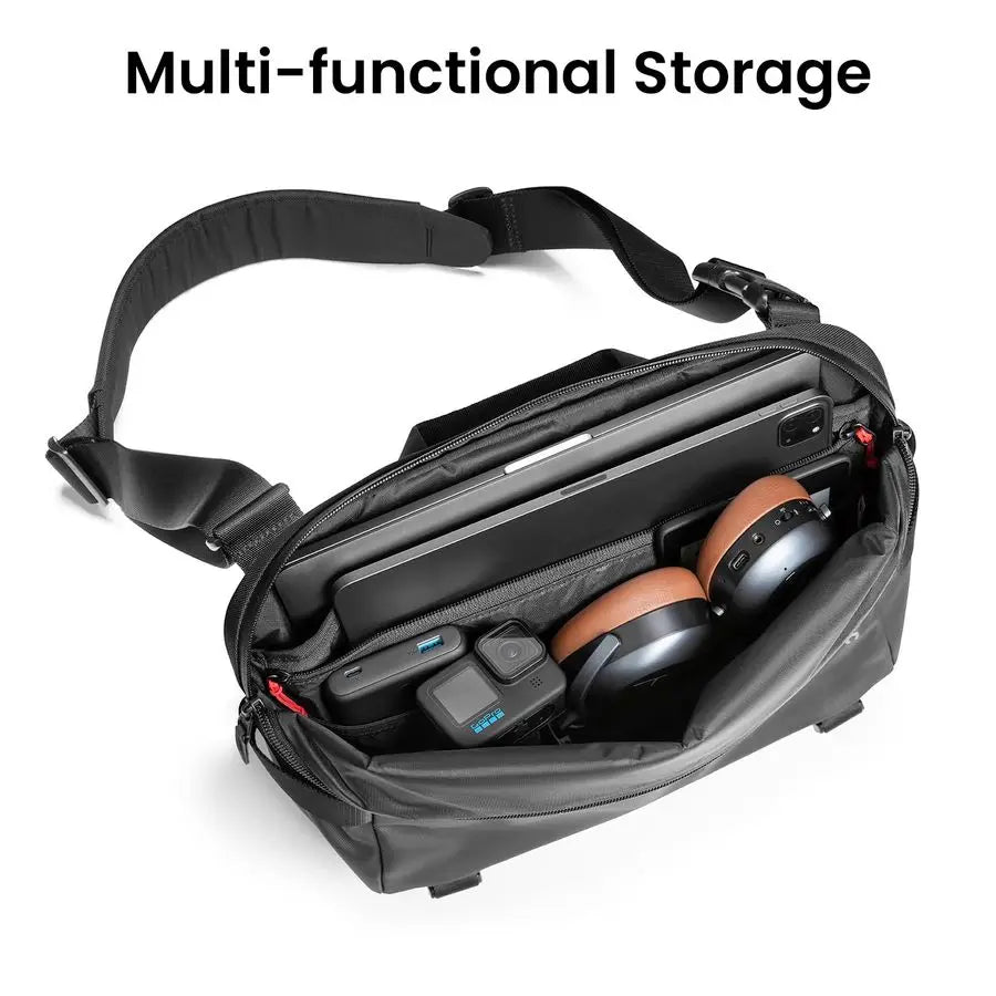 EDC Sling Bag 3L10L, Minimalist Crossbody Bag Chest Shoulder Pack for Men Women, Xpac Recycled Polyester