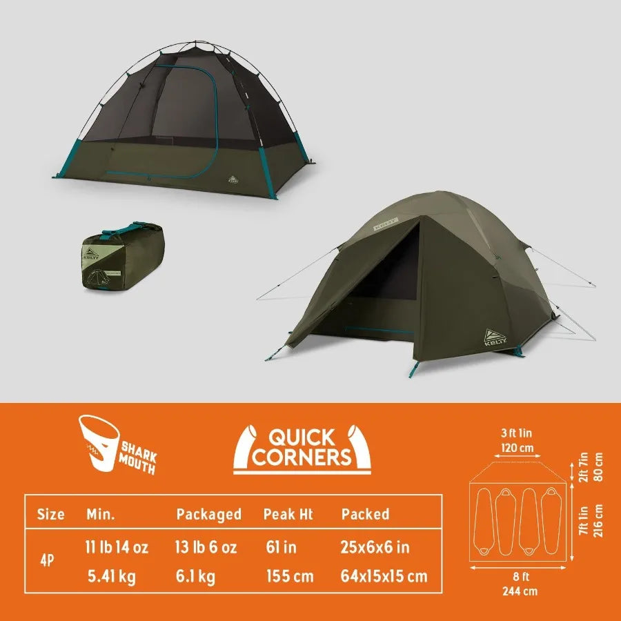 Daydreamer 4P + 6P Camping Tent with Blackout Fabric for Enhanced Privacy and Sleep Quality Interior Light Diffusing Gear Loft