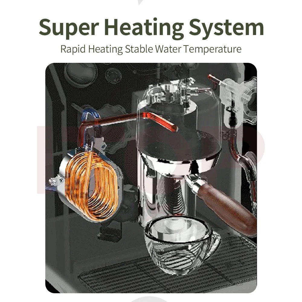 ITOP 2800W Coffee Machine Stepless Pressure Profiling Auto Milk Frothing 58mm Commercial Group CMDR2650