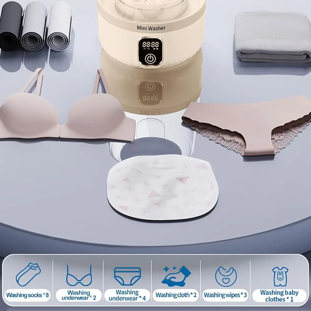 Portable Washing Machine for Deep Cleaning Small Laundry Items