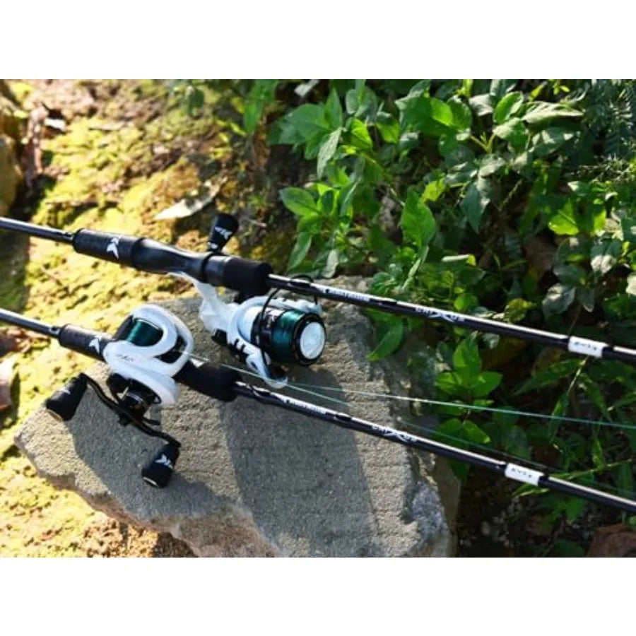 Crixus Fishing Rod and Reel Combo, High Performance Spinning & Baitcaster Combo, IM6 Graphite 2Pc Blanks, Zirconium Oxide Rings,