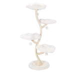 70.07 Inch Flower Cat Scratching Activity Tree for Indoor Kittens with Platform Bed Sisal-Covered Scratching Posts & Toy Balls