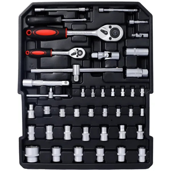 899pcs Home Repair Tool Set Kit for Men, Toolbox Storage Case with 4 Drawers, General Household Tool Kit with Rolling Tool