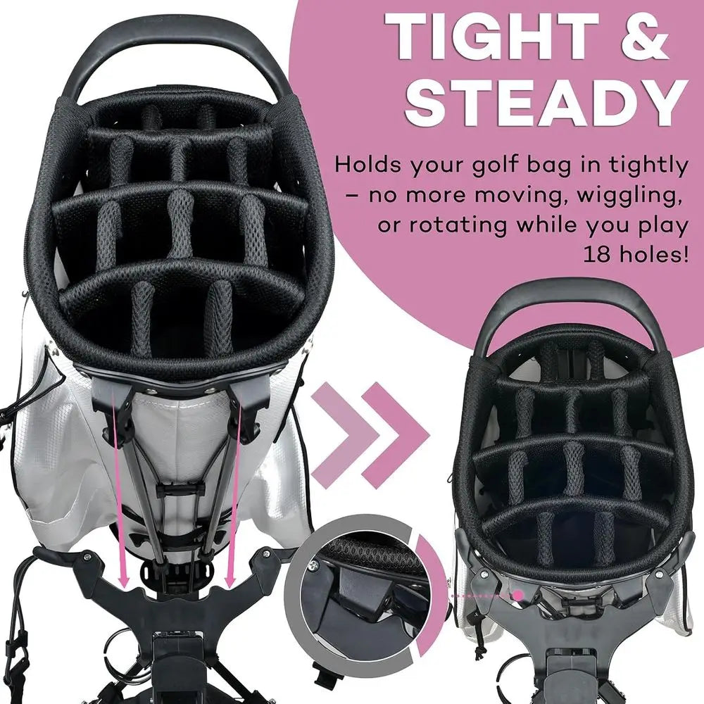 3-Wheel Lightweight Deluxe Women's Golf Push Cart, Easy Fold & Collapsible for Convenient Golfing