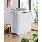 17.6Ibs Portable Washing Machine Compact Washer Machine Mini Washing Machine Twin Tub Washer and Spiner Ideal for Dorms Apartme