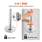 Sihao Professional Dancing Pole Spinning Static Dancing Pole Kit Portable Removable Pole 45mm Heavy-Duty Stainless Steel Pole