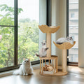 3-Tier Cat Tree Padded Plush Napping Perches Kitten Condo Sisal Rope Scratching Posts and Hanging Toy Tower for Indoor Kitties