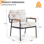 Mid-Century Modern Accent Armchiars Set of 2 for Small Space, Small Comfy Upholstered Leisure Reading Chairs, Customized