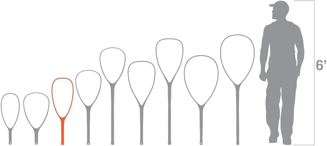 Carbon Fiber Fishing Net with Clear Rubber Bag, 32 Inch Length, Waterproof & Buoyant