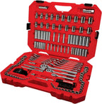 Socket Set, 159 Piece Socket Wrench Set Mechanics Tools 1/4-in., 3/8-in., and 1/2-in(, 6 Point and 12 Point (CMMT12125)