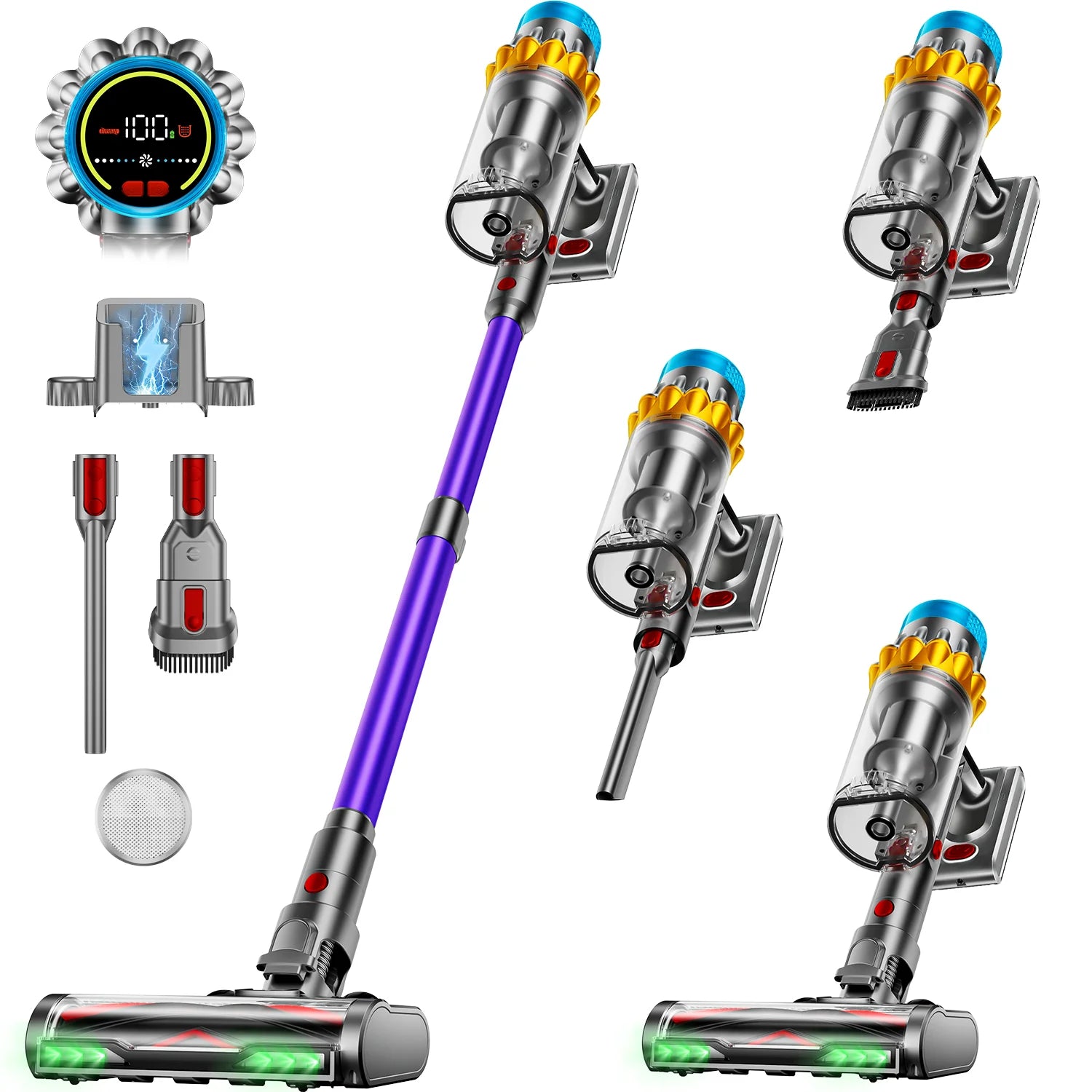 VAKERR X15 Pro 650W Cordless Vacuum Cleaner 65KPA Strong Suction for Pet Hair and Carpet 70Mins Runtime Household cleaning