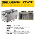 SucceBuy 20L 22L 35L 45L 55L Car Refrigerator Mini Fridge Freezer Portable Compressor Cooler 12/24V Ice Box for Camping