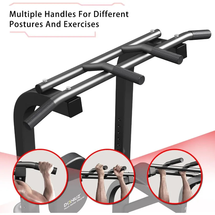 Power Tower Pull Up Bar and Dip Station Multi-Function Home Gym Strength Training Fitness Equipment Height Adjustable