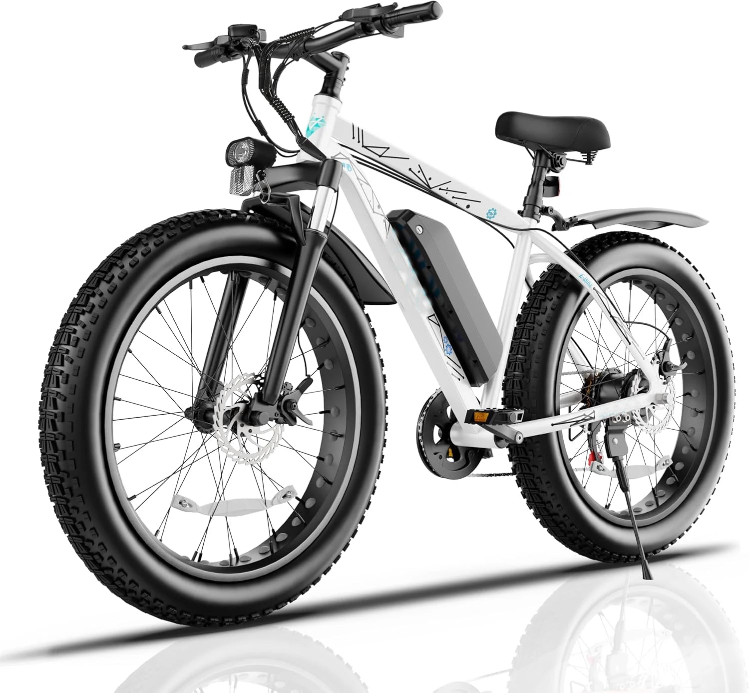 Vivi F26FUL 26" x 4.0 Fat Tire Electric Bike with 500W Motor, 48V 13Ah Removable Battery, 7 Speed, 25MPH, Cruise Control