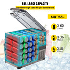 SucceBuy 20L 22L 35L 45L 55L Car Refrigerator Mini Fridge Freezer Portable Compressor Cooler 12/24V Ice Box for Camping