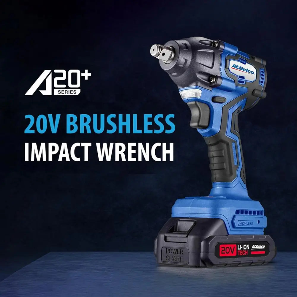 20V 2 Tool Power Tool Combo Kit with 2 Batteries and Included Brushower Tool Set