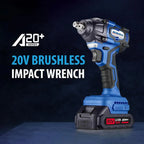 20V 2 Tool Power Tool Combo Kit with 2 Batteries and Included Brushower Tool Set