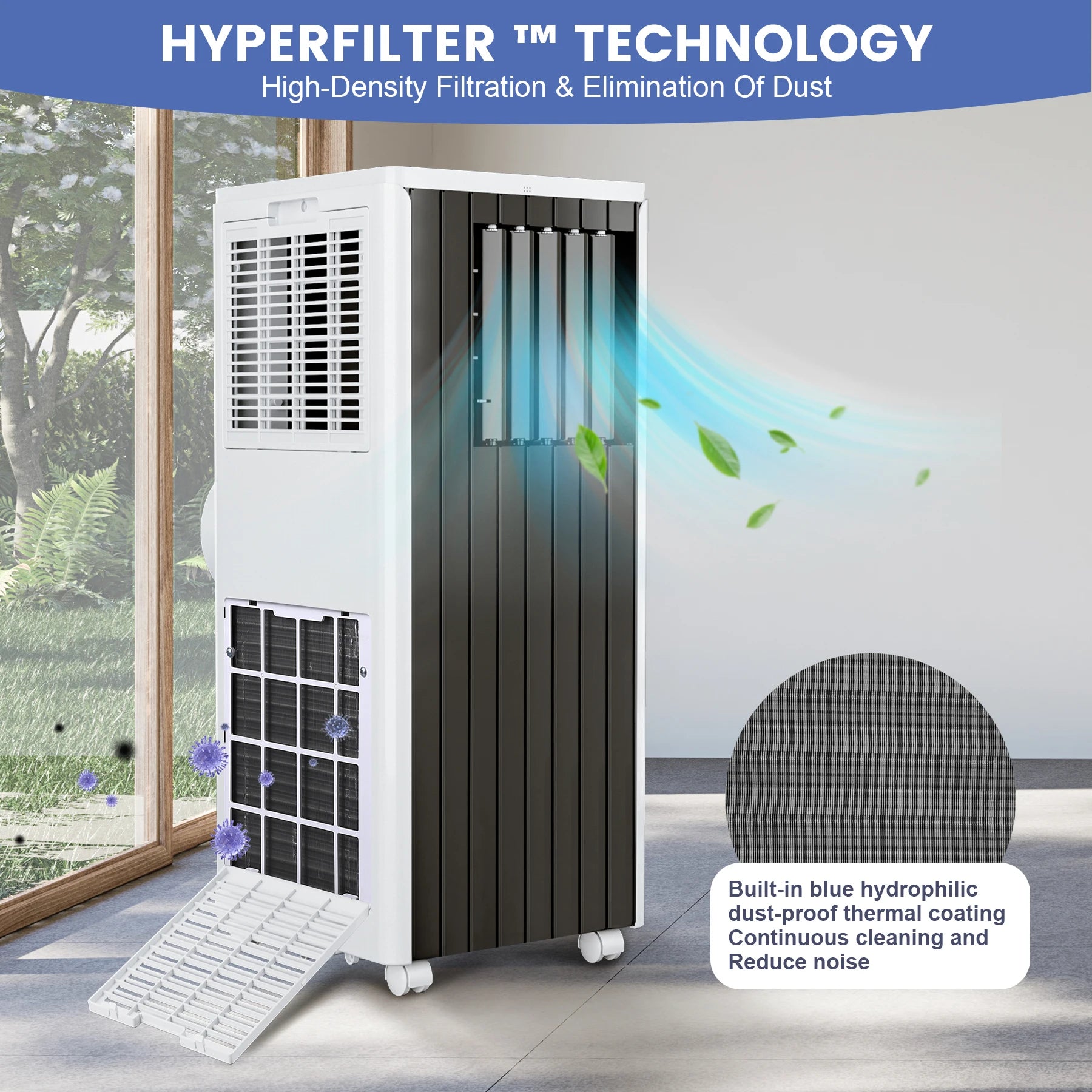 Portable Air Conditioners 8000 BTU Portable AC for Room up to 350 Sq. Ft, 3 in 1 AC Unit with 24H Timer, Smart Sleep Mode