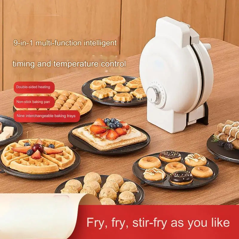 European 9 In 1 Control Temperature Portable Sandwich Makers Toaster Bread Oven Electric Grill Sandwichera Machine Waffle Makers