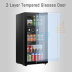 4.5 cubic feet beverage refrigerator with 150 cans, independent beverage cooler, suitable for office use