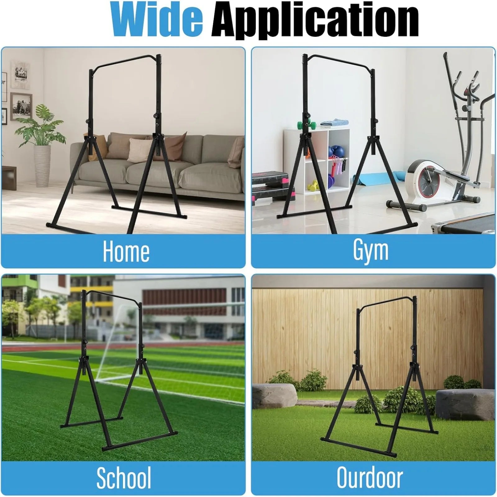 Pull Up Bar for Home Gym Strength Training Equipment, Adjustable Height Home Pull Up Bar,Triangular Pull Up Station 200KG