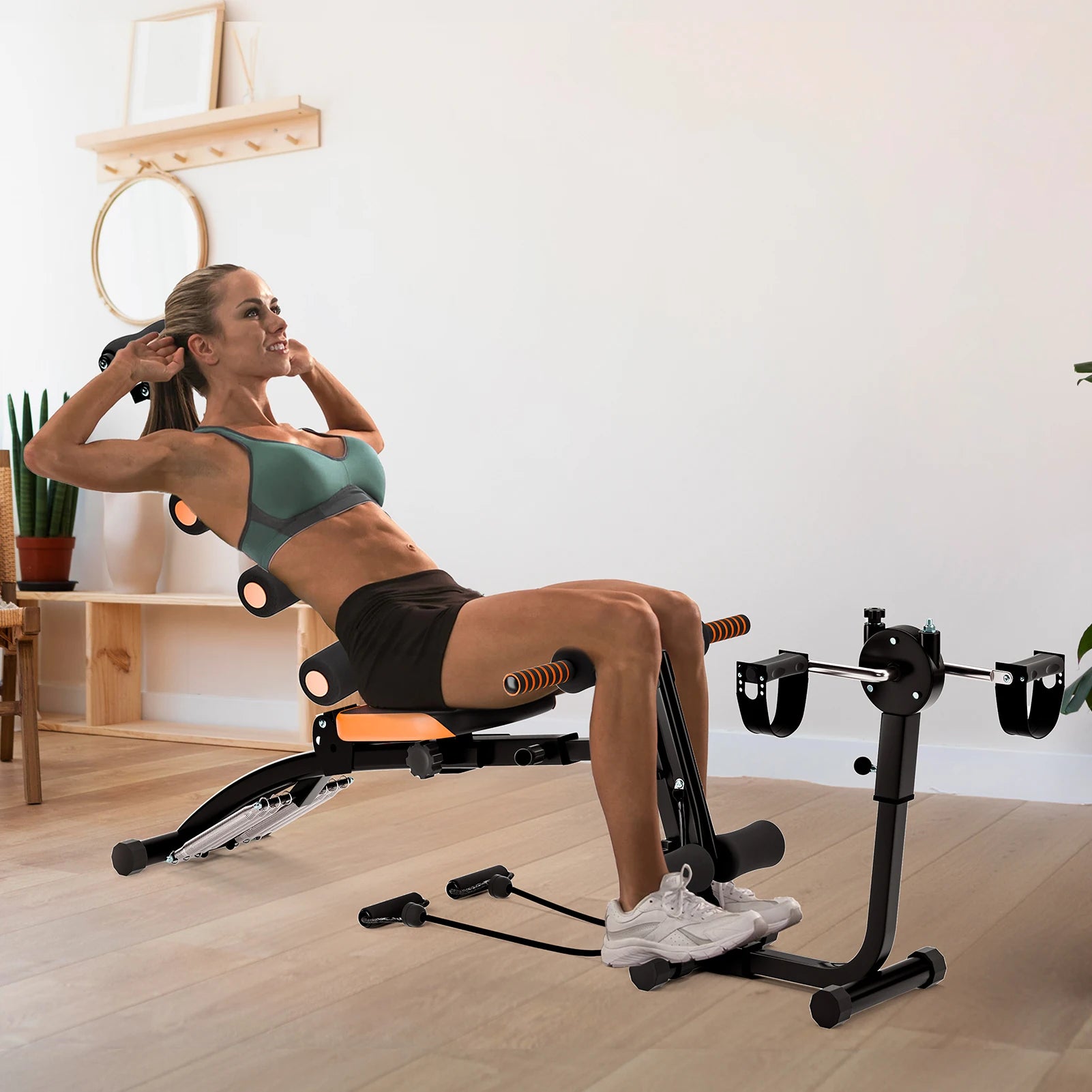 Six-In-One Multifunctional Ad Abdominal Machine For Waist Support And Sit-Ups, Home Fitness Equipment