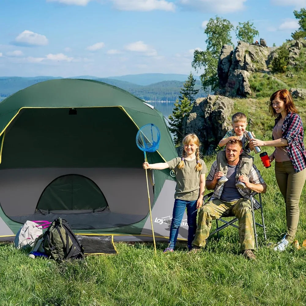 Tents 4 Person Camping Tent, Easy Setup Waterproof Family Tents for Camping, Portable Dome Tent for Outdoor Camping with Rainfly