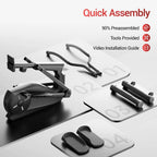 Home Use Elliptical Exercise Machine with 8 Resistance Levels Silent Magnetic Design 12 Stride LCD Monitor Black