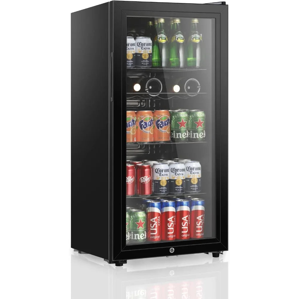 4.5 cubic feet beverage refrigerator with 150 cans, independent beverage cooler, suitable for office use