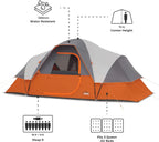 Family Camping Tent for 3-9 People, Dome Design with Gear Loft and Water-Resistant Features