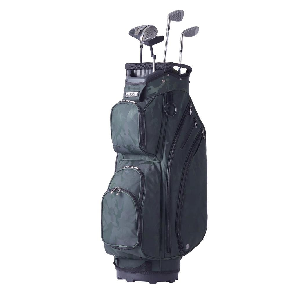 SucceBuy Golf Cart Bag with 14 Way Organizer Divider Top 36” Pockets Cart Bag Durable Golf Bags w/ Handles & Dust Cover & Straps
