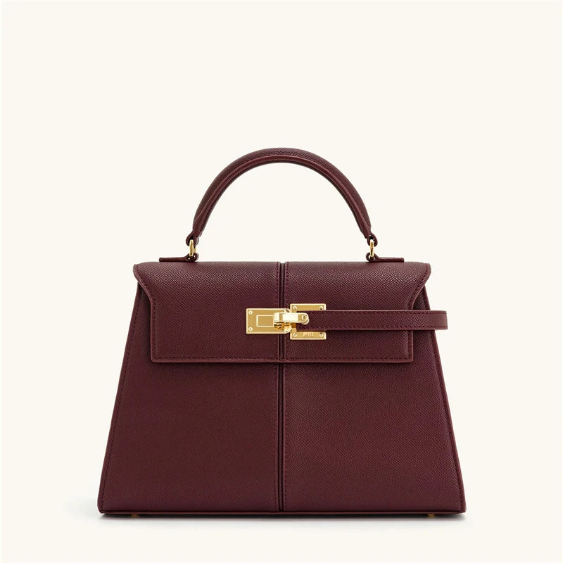 PEI Women's Handbag Elise Designer Fashion 2025 New Burgundy Handbag Large Square Crossbody Bag High-end Women's Bag
