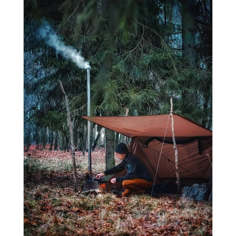 Backwoods Bungalow Bushcraft Shelter 2.0 Ultralight Backpacking Tent with with Porch for Camping Hiking Backpacking Motorcycle