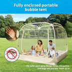 6-Person Weather-Resistant Bubble Tent with Vent Windows for Camping, Outdoor Shelter, and Backyard Parties in Beige