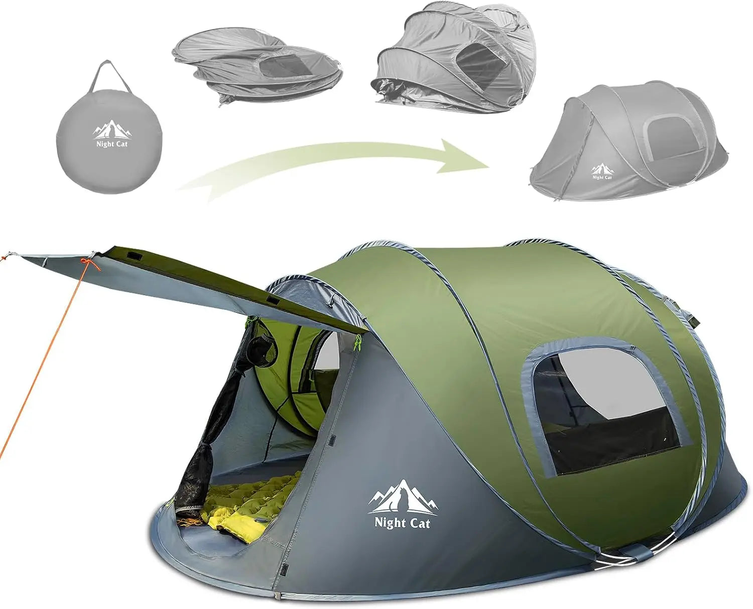 2-Person Pop-Up Camping Tent: Waterproof, Instant Setup, Family-Friendly for Outdoor Adventures