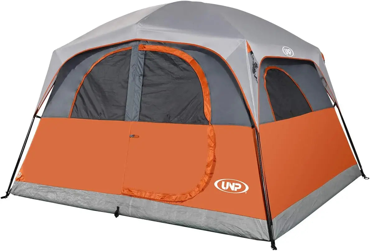 Tents 6 Person Waterproof Windproof Easy Setup,Double Layer Family Camping Tent with 1 Mesh Door & 5 Large Mesh Windows