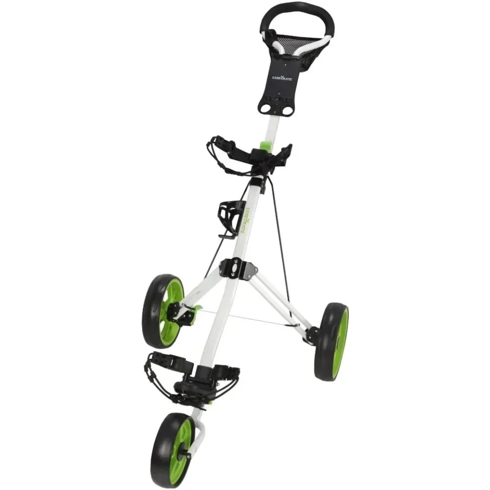 Golf Pro Lite 3 Wheel Golf Cart White/Green