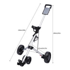 Foldable Portable 3 Wheel Versatile Golf Push Cart Foot Brake with Water Bottle Holder for Golf Courses, Gyms, Schools NEW