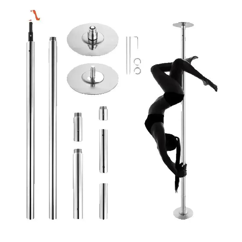 Sihao Professional Dancing Pole Spinning Static Dancing Pole Kit Portable Removable Pole 45mm Heavy-Duty Stainless Steel Pole
